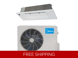 Midea 9K-Btu 24 SEER2 1- Way Cassette Mini Split H-Heat Pump (-22°F) 13 EER/12.4 HSPF (R410a)