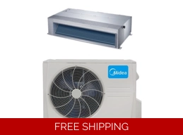 Midea 9K-Btu 20.2 SEER2 Ducted Mini Split H-Heat Pump (-22°F) E-Star: 13.2 EER/12 HSPF (R410a)
