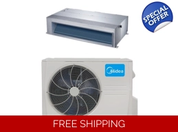 Midea 9K-Btu 20.2 SEER2 Ducted Mini Split H-Heat Pump (-22°F) E-Star: 13.2 EER/12 HSPF (R410a)