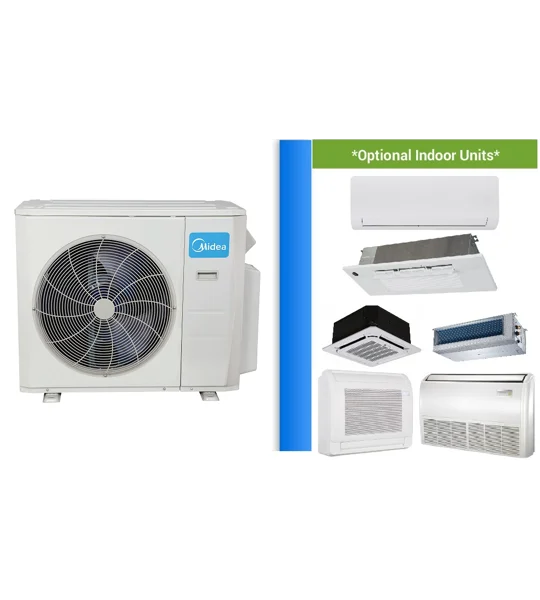 Midea 4-Zone Custom Mini Split H-Heat Pump (-22°F) E-Star: 22.4 SEER2/12 EER/9.5 HSPF (R410a)