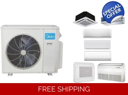 Midea (2-5 Zone) Multi-Split H-Heat Pump (-22°F) E-Star: 22.3 SEER2/12.5 EER/9.6 HSPF (R410a)