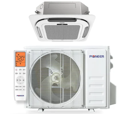 Pioneer 9K-Btu 23 SEER Cassette Mini Split Heat Pump (-13°F) E-Star: 12.5 EER/10.5 HSPF (R454B)
