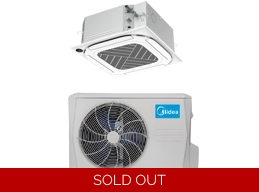 Midea 12K-Btu 21.2 SEER2 Cassette Mini Split Heat Pump (-13°F) E-Star: 12.5 EER/10.4 HSPF (R454B)
