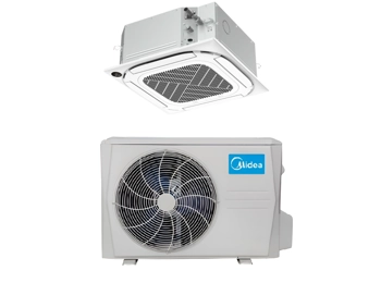 Midea 12K-Btu 21.2 SEER2 Cassette Mini Split Heat Pump (-13°F) E-Star: 12.5 EER/10.4 HSPF (R454B)