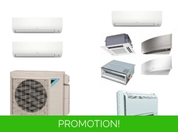 Daikin 2 Room Mini Split AC H-Heat Pump (-13°F) E-Star: 21 SEER2, 12 EER, 10 HSPF (R32)