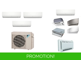 Daikin 3 Zone 21 SEER2 Mini Split AC Heat Pump (5°F) E-Star: 12 EER, 10 HSPF (R32)