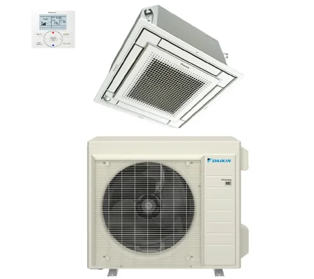 Daikin 12K-Btu 19.5 SEER2 Cassette Mini Split Heat Pump AC (5°F) 11.5 EER/9 HSPF (R32)