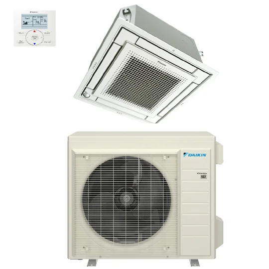 Daikin 9K-Btu 19.8 SEER2 Cassette Mini Split Heat Pump AC (5°F) 12 EER/9.4 HSPF (R32)