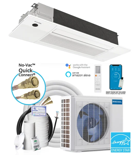 MRCOOL 18K-Btu DIY Cassette Heat Pump Mini Split (-13F) E-Star 21.4 SEER2/12.5 EER/11.5 HSPF (R454B)