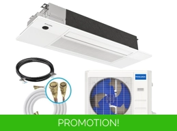 MRCOOL 18K-BTU DIY Cassette Mini Split H-Heat Pump (-22°F) E-Star: 19.8 SEER2/12.5 EER/12.2 HSPF