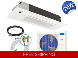 MRCOOL DIY 12K-BTU Cassette Mini Split H-Heat Pump (-22°F) E-Star: 22.2 SEER2/12.5 EER/10.8 HSPF