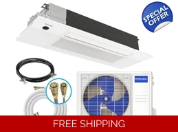 MRCOOL 18K-Btu 21.4 SEER2 Slim Cassette Split Heat Pump (-13°F) E-Star: 12.5 EER/11.5 HSPF (R454B)