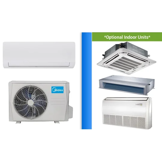 Midea 24K-Btu 21.5 SEER2 Mini Split H-Heat Pump (-22°F) E-Star: 13 EER/11.4 HSPF (R410a)