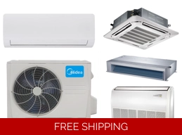 Midea 24K-Btu 21.5 SEER2 Mini Split H-Heat Pump (-22°F) E-Star: 13 EER/11.4 HSPF (R410a)