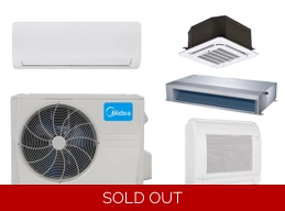 Midea 12000 Btu High-Efficiency Mini Split Unit + Hyper -22°F, 25.5 SEER2, 14 EER, 10.4 HSPF, E-Star