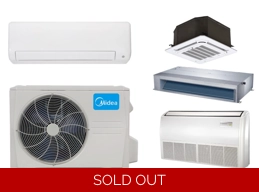 Midea 18K-Btu 21.5 SEER2 Mini Split H-Heat Pump (-22°F) E-Star: 12.5 EER/11.3 HSPF (R410a)