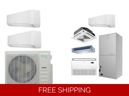 Daizuki 2 Room Mini Split AC Heat Pump (-13°F) 24 SEER2/13 EER/10.5 HSPF (R454B)