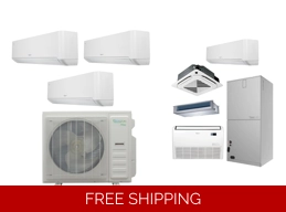 Daizuki 3 Room Mini Split AC Heat Pump (-13°F) 24 SEER2/12 EER/10.5 HSPF (R454B)