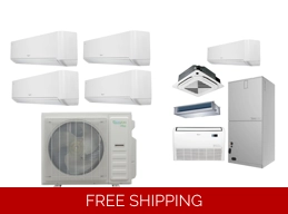 Daizuki 4 Room Mini Split AC Heat Pump (-13°F) 22.5 SEER2/11.1 EER/10 HSPF (R454B)