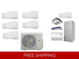 Daizuki 5 Room Mini Split AC Heat Pump (-13°F) 22 SEER2/11.2 EER/10 HSPF (R454B)