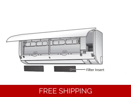 Activated Charcoal Filter Inserts for Mini Split Units: Wall or Floor Mounted Models