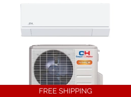C&H 12K-Btu 25.4 SEER2 Mini Split H-Heat Pump (-22°F) Wifi, E-Star: 13.4 EER/10.5HSPF (R454B)