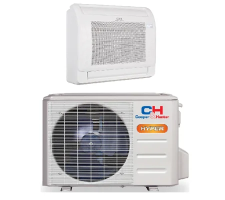 C&H 9K-Btu Console 27.2 SEER2 Mini Split H-Heat Pump (-22°F) E-Star: 15.1 EER/10.9 HSPF (R454B)