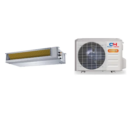 C&H 6K-Btu 21.4 SEER2 Ducted Slim Mini Split H-Heat Pump (-22F) E-Star 14.4 EER/13.8 HSPF (R454B)
