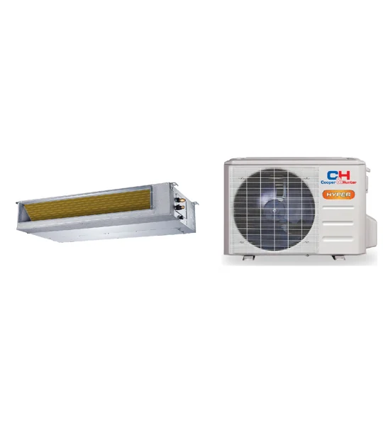 C&H 6K-Btu 21.4 SEER2 Ducted Slim Mini Split H-Heat Pump (-22F) E-Star 14.4 EER/13.8 HSPF (R454B)