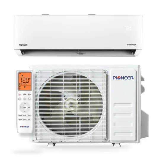 Pioneer 12K-Btu 115v 23 SEER2 Mini Split Heat Pump AC (-13°F) Wifi, E-Star: 13 EER/10 HSPF (R454B)