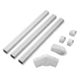 3 inch ABS Line Cover for Mini Split Systems, Extendable for Longer Pipes - Weather & UV Resistant