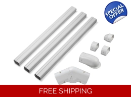 3 inch ABS Line Cover for Mini Split Systems, Extendable for Longer Pipes - Weather & UV Resistant