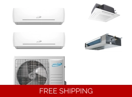 AirCon 2-Room Mini Split Heat Pump (-13°F), E-Star: 21 SEER2/12.5 EER/9.5 HSPF (R410a)