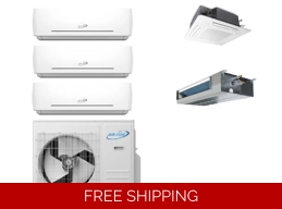 AirCon 3-Zone 22 SEER2 Mini Split Heat Pump (-13°F), E-Star: 12.5 EER/9.05 HSPF (R410a)