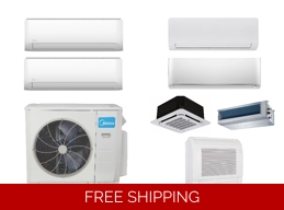 Midea 2-Room Mini Split H-Heat Pump (-22°F) E-Star: 22.3 SEER2/12.5 EER/9.6 HSPF (R410a)
