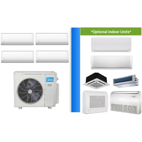 Midea 4-Zone Custom Mini Split H-Heat Pump (-22°F) E-Star: 22.4 SEER2/12 EER/9.5 HSPF (R410a)