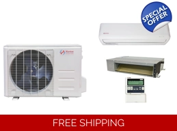 Norton 2-5 Room Mini Split AC Heat Pump (-13°F), 22.5 SEER2/12.5 EER/10.3 HSPF (R410a)