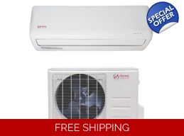 Norton 12K-Btu 22.3 SEER2 Mini Split Heat Pump (-13°F) E-Star: 13.7 EER/8.8 HSPF (R410a)