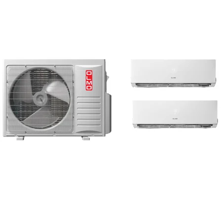 OLMO 2-Zone Custom Mini Split AC Heat Pump (-13°F) WIFI, E-Star: 21 SEER2/12.5 EER/9.5 HSPF (R410a)