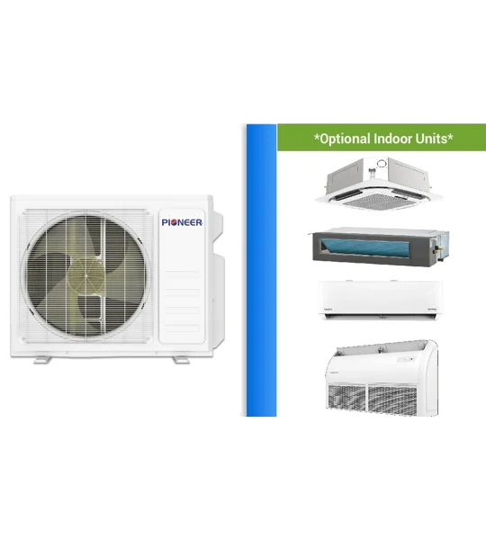 Pioneer 3-Zone Custom Mini Split AC Heat Pump (-13°F) E-Star: 24 SEER2/12 EER/10.5 HSPF (R454B)