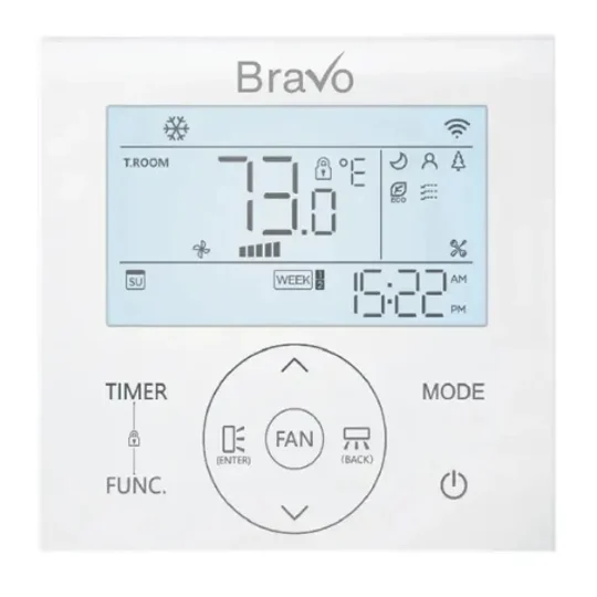 Bravo 9K-Btu 20 SEER2 Slim Ducted Mini Split Heat Pump (-4°F) 12 EER/9.5 HSPF, WIFI (R32)