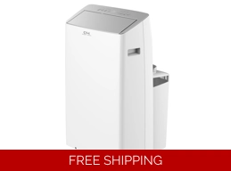 14000 Btu Portable Air Conditioner With Heat Pump 110v (Dual 2-In-1 Hose)