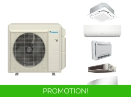 Daikin Custom 2-Room Mini Split H-Heat Pump (-13°F) E-Star: 21 SEER2, 12 EER, 10 HSPF (R32)