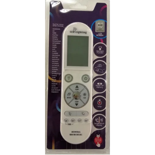 Universal Mini Split Remote for Wall Mounts, Cassettes, Ceiling or Floor Consoles (ALL Brands)