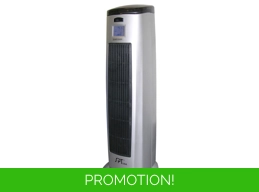 Ceramic 1500 Watt Space Heater, Oscillation Tower with Ionizer (Kills Viruses) + Remote Control