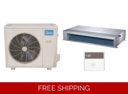 Midea 36K-Btu 15.8 SEER2 Ducted Mini Split H-Heat Pump (-22°F) 8.8 EER/8.8 HSPF (R410a)