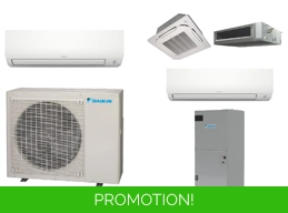 Daikin 18k-Btu SkyAir Mini Split Heat Pump AC Options: Wall Mount, Cassette, Ducted, AHU