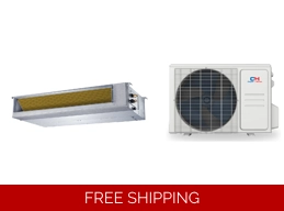C&H 12K-Btu MS-Slim Ducted 19 SEER2 Mini Split Heat Pump (-13°F) E-Star: 11.7 EER/10.2 HSPF (R454B)