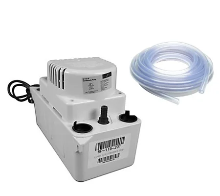 115V Smart Condensate Pump for Central Split AC Units - with 20' Tubing, 6' Cord, & Safety Switch
