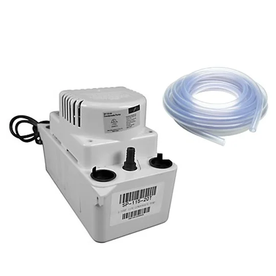 115V Smart Condensate Pump for Central Systems - with 20' Tubing, 6' Cord, & Safety Switch